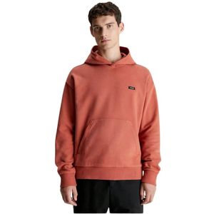 Calvin Klein, Heren, Sweatshirts & Hoodies, Oranje, Maat: S Katoen,