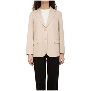 Max Mara, Dames, Jassen, Beige, Maat: M Katoen,