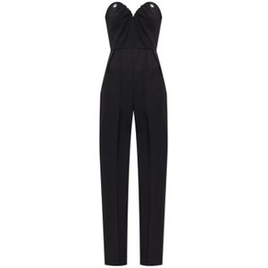 Max Mara, Dames, Jumpsuits & Playsuits, Zwart, Maat: S Wol,