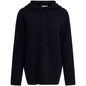 Max Mara, Dames, Sweatshirts & Hoodies, Blauw, Maat: XS Wol,