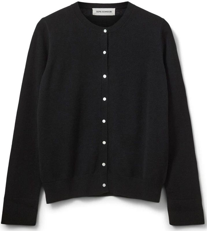 Sofie Schnoor - Cissesw - Cardigan - Zwart - 100% Merinowol