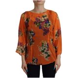 Dolce & Gabbana - Floral Blouse - Oranje - TSH7838 Wo