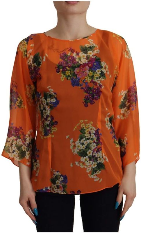 Dolce & Gabbana - Floral Blouse - Oranje - TSH7838 Wo