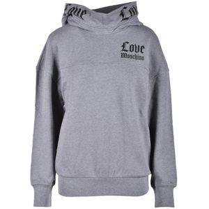 Love Moschino, Dames, Sweatshirts & Hoodies, Grijs, Maat: M Katoen,