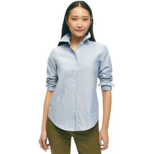 Brooks Brothers, Dames, Blouses & Shirts, Blauw, Maat: 2XS Katoen,