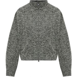 Max Mara, Dames, Jassen, Grijs, Maat: S Leer,