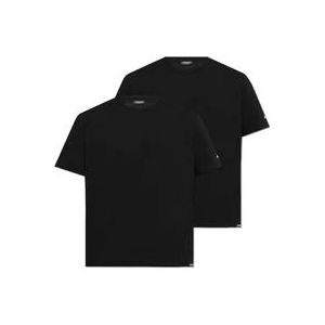 Dsquared2 T-shirt tweepak , Black , Heren , Maat: L