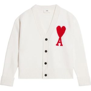 Ami Paris, Heren, Truien, Wit, Maat: L Wol,