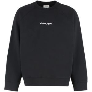 Maison Kitsuné, Heren, Sweatshirts & Hoodies, Zwart, Maat: XS Katoen,