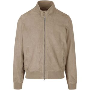 BomBoogie, Heren, Jassen, Beige, Maat: S Suède,