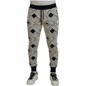 Dolce & Gabbana, Heren, Broeken, Zwart, Maat: S Katoen,