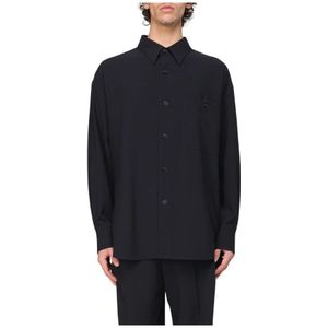Giorgio Armani, Heren, Overhemden, Blauw, Maat: M Wol,