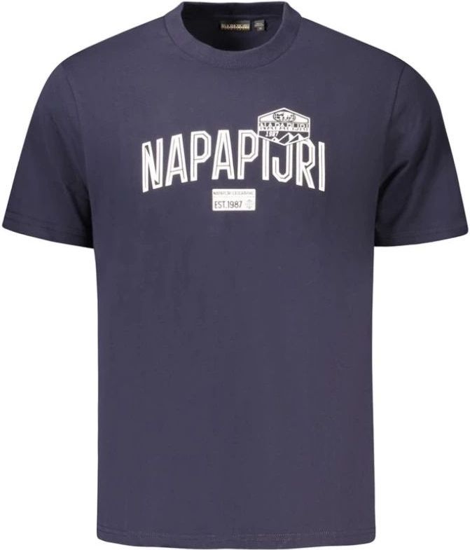 Napapijri - Cotton T-Shirt - Blauw - Heren