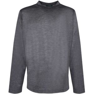 Zanone, Heren, Tops, Grijs, Maat: M Wol,