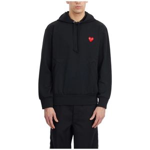 Comme des Garçons Play, Heren, Sweatshirts & Hoodies, Zwart, Maat: L