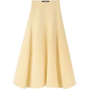Jacquemus, Dames, Rokken, Geel, Maat: 2XS Viscose,