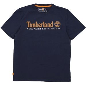 Timberland - Donker Saffier - Heren T-shirt - Korte Mouw - 100% Katoen