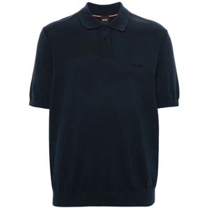 Hugo, Heren, Tops, Blauw, Maat: S Katoen,