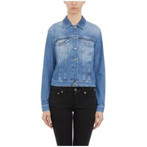 Dondup, Dames, Jassen, Blauw, Maat: XS Denim,
