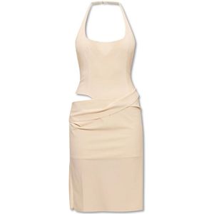 Jacquemus, Dames, Jurken, Wit, Maat: S Spandex,