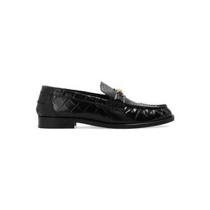 Versace Leren loafers , Black , Dames , Maat: 38 1/2 EU