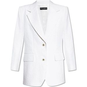Dolce & Gabbana, Dames, Jassen, Wit, Maat: S Tweed,