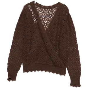 Twinset, Dames, Truien, Bruin, Maat: M Wol,