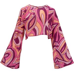 Me-Fui, Dames, Blouses & Shirts, Veelkleurig, Maat: M Leer,