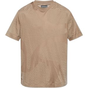 Emporio Armani, Heren, Tops, Beige, Maat: M Katoen,