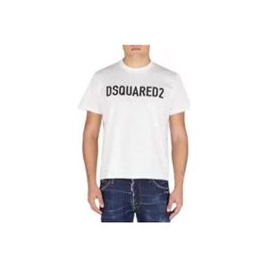 Dsquared2 Witte T-shirts en Polos , White , Heren , Maat: S