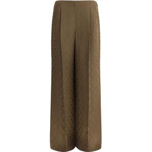 Fendi, Dames, Broeken, Bruin, Maat: XS Zijde,