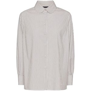 Elena Mirò, Dames, Blouses & Shirts, Wit, Maat: L Katoen,