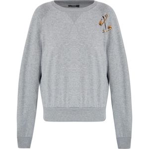 Versace, Dames, Sweatshirts & Hoodies, Grijs, Maat: XS Katoen,