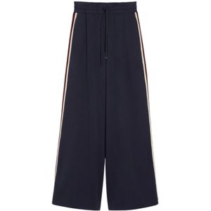 Weekend Max Mara, Dames, Broeken, Blauw, Maat: S Jersey,