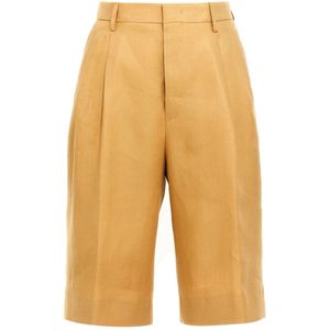 Tagliatore, Dames, Korte broeken, Oranje, Maat: 2XS Linnen,