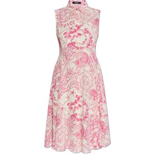 Versace, Dames, Jurken, Roze, Maat: 2XS Zijde,