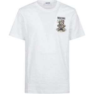 Moschino, Heren, Tops, Wit, Maat: S