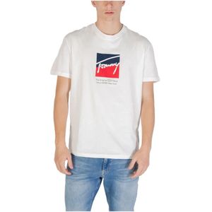 Tommy Jeans, Heren, Tops, Beige, Maat: 2XL Katoen,