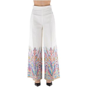 Etro, Dames, Broeken, Wit, Maat: XS Katoen,