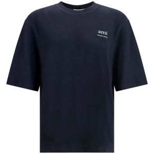 Ami Paris - Katoenen T-shirt - Blauw