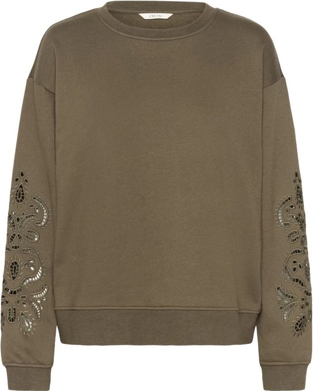 Cream - Sweatshirt - Groen - Dames