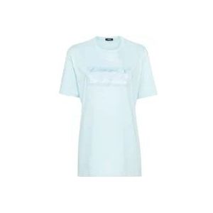 Versace Lichtblauw T-Shirt , Blue , Dames , Maat: 2XS