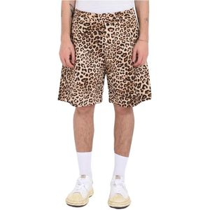 A Paper Kid, Heren, Korte broeken, Bruin, Maat: L Katoen,