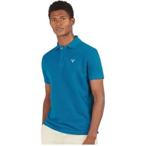 Barbour, Heren, Tops, Blauw, Maat: S Katoen,