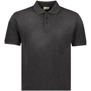 Saint Laurent, Heren, Tops, Grijs, Maat: L Katoen,