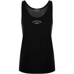 Elisabetta Franchi, Dames, Tops, Zwart, Maat: XS