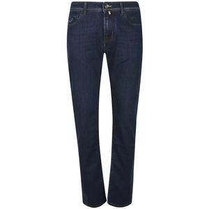 Jacob Cohën, Heren, Jeans, Blauw, Maat: W38 Leer,