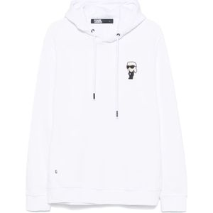 Karl Lagerfeld, Heren, Sweatshirts & Hoodies, Wit, Maat: XL Katoen,