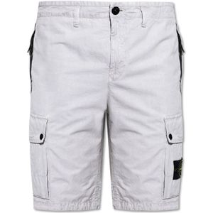 Stone Island, Heren, Korte broeken, Grijs, Maat: W30