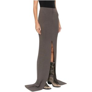 Rick Owens, Dames, Rokken, Grijs, Maat: L Katoen,